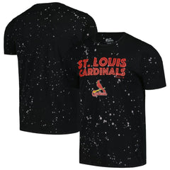 St. Louis Cardinals Majestic Threads Splatter T-Shirt - Black/White T-shirts