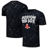 Boston Red Sox Majestic Threads Splatter T-Shirt - Black/White T-shirts
