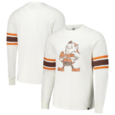 Cleveland Browns '47 Gridiron Throwback Premier Brex Long Sleeve T-Shirt - White T-shirts