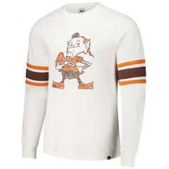 Cleveland Browns '47 Gridiron Throwback Premier Brex Long Sleeve T-Shirt - White T-shirts
