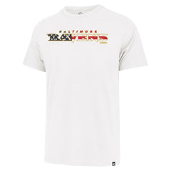 Baltimore Ravens '47 Flag Script Franklin T-Shirt - White T-shirts