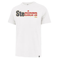 Pittsburgh Steelers '47 Flag Script Franklin T-Shirt - White T-shirts