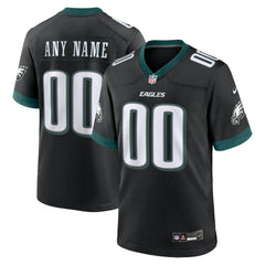 Philadelphia Eagles Alternate Custom Game Jersey - Black Jerseys