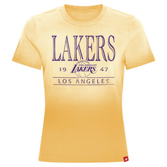 Los Angeles Lakers Sportiqe Women's Arcadia Sun-Dipped T-Shirt Gold