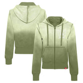 Boston Celtics Sportiqe Women's Carli Sun Fade Full-Zip Hoodie Olive
