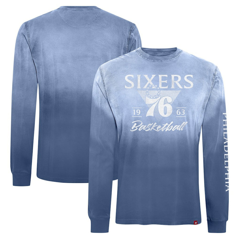 Philadelphia 76ers Sportiqe Unisex Mohave Sun-Dipped Long Sleeve T-Shirt Royal
