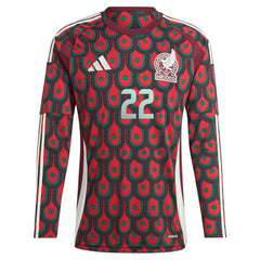 Hirving Lozano Mexico National Team 2024 Home Replica Player Long Sleeve Jersey Burgundy - Adidas discount