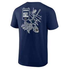 Dallas Cowboys Split Zone T-Shirt - Navy T-shirts
