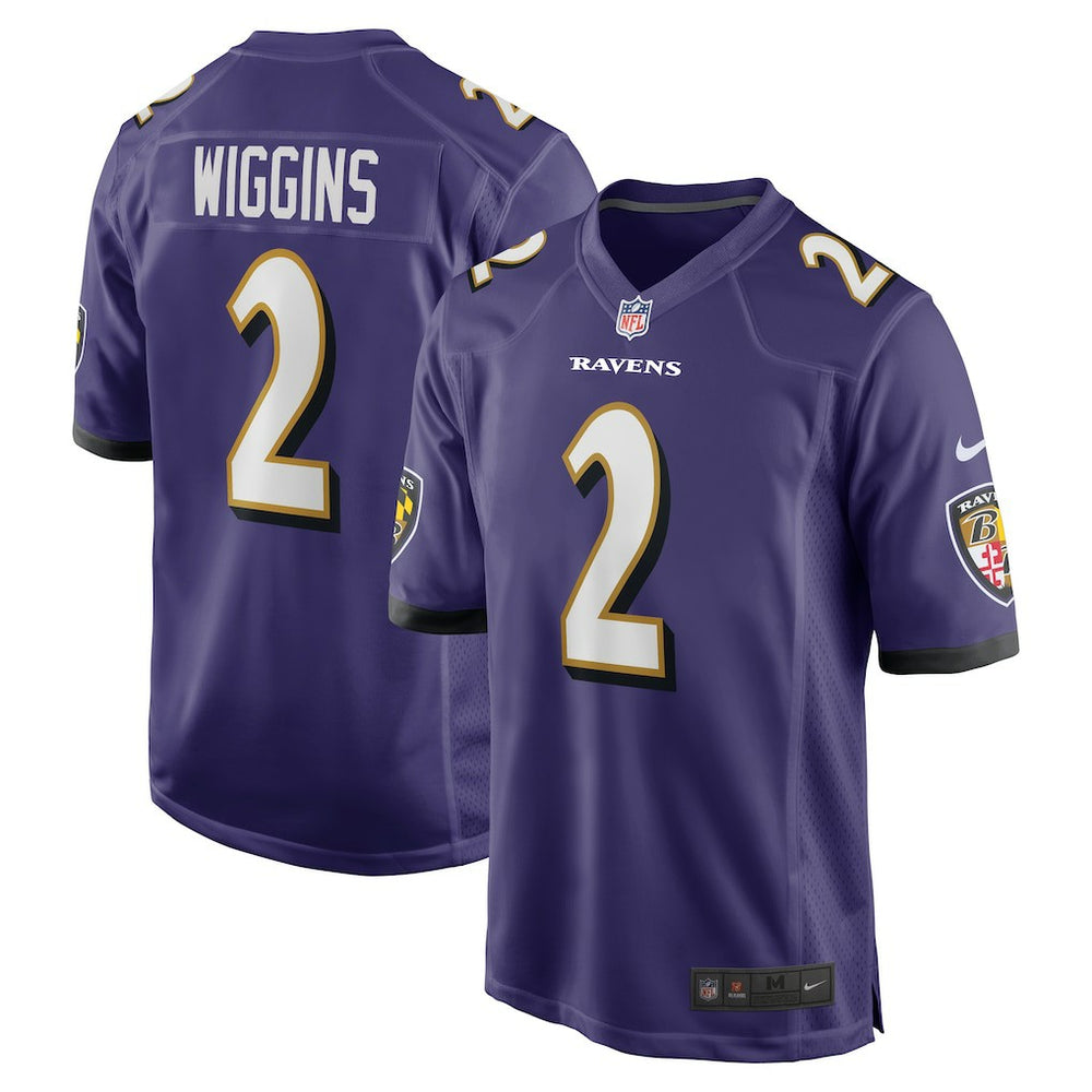 Nate Wiggins Baltimore Ravens Player Game Jersey - Purple Jerseys