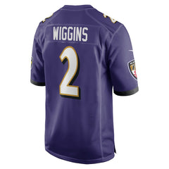 Nate Wiggins Baltimore Ravens Player Game Jersey - Purple Jerseys