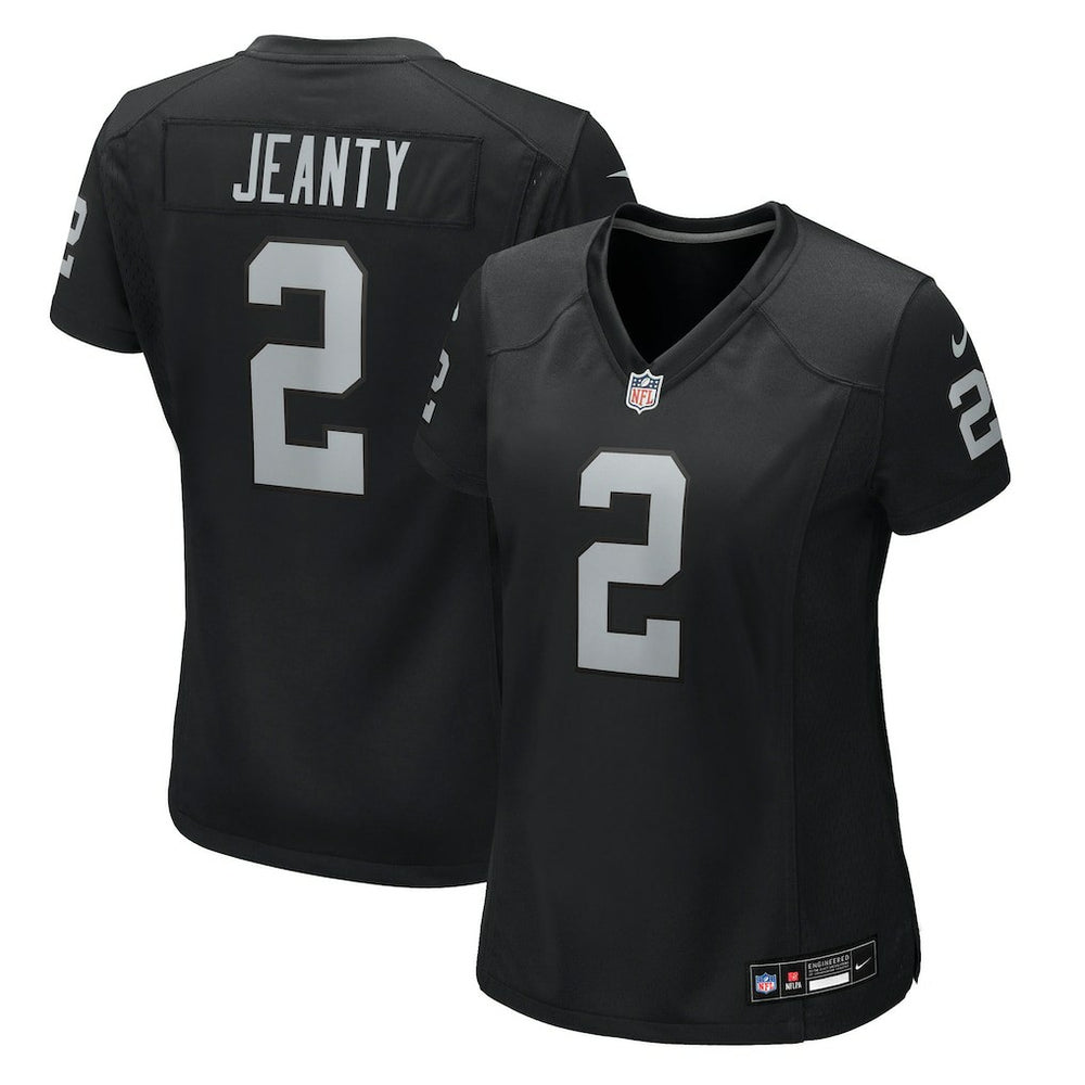 Ashton Jeanty Las Vegas Raiders Women's 2025 NFL Draft First Round Pick Team Game Jersey - Black Jerseys
