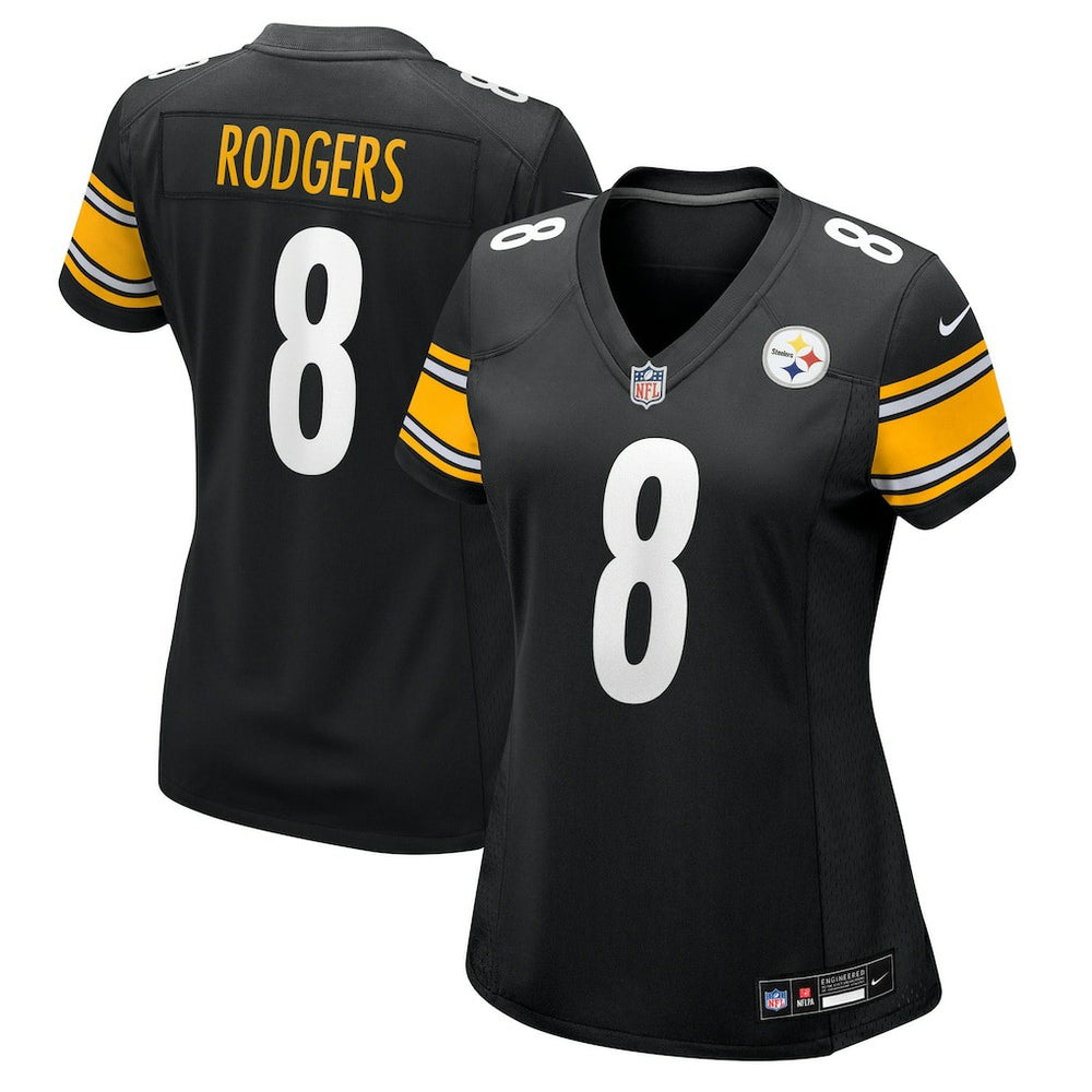 Aaron Rodgers Pittsburgh Steelers Women's Game Jersey - Black Jerseys