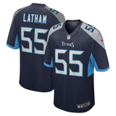 JC Latham Tennessee Titans Player Game Jersey - Navy Jerseys