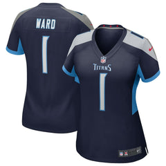 Cameron Ward Tennessee Titans Women's 2025 NFL Draft First Round Pick Alternate Game Jersey - Navy Jerseys