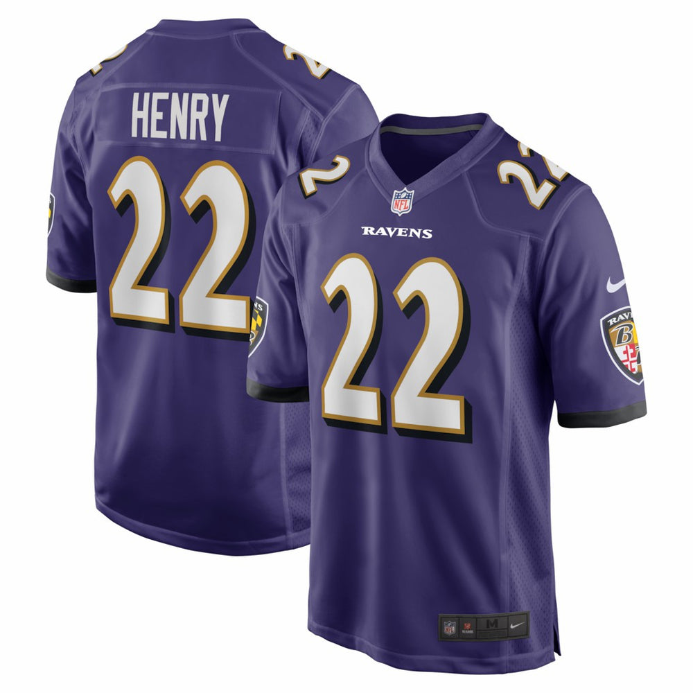 Derrick Henry Baltimore Ravens Game Player Jersey - Purple Jerseys