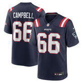 Will Campbell New England Patriots 2025 NFL Draft First Round Pick Game Jersey - Navy Jerseys