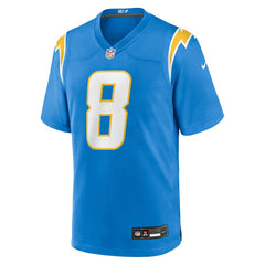 Omarion Hampton Los Angeles Chargers 2025 NFL Draft First Round Pick Game Jersey - Powder Blue Jerseys