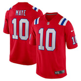 Drake Maye New England Patriots Player Game Jersey - Red Jerseys
