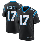 Xavier Legette Carolina Panthers 2024 NFL First Round Pick Game Player Jersey - Black Jerseys