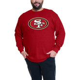 Christian McCaffrey San Francisco 49ers Big & Tall Thermal Waffle Long Sleeve T-Shirt - Scarlet T-shirts