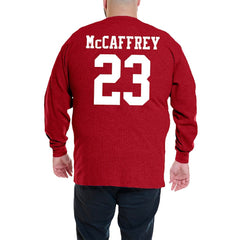 Christian McCaffrey San Francisco 49ers Big & Tall Thermal Waffle Long Sleeve T-Shirt - Scarlet T-shirts