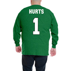 Jalen Hurts Philadelphia Eagles Big & Tall Thermal Waffle Long Sleeve T-Shirt - Kelly Green T-shirts