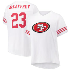 Christian McCaffrey San Francisco 49ers Women's Plus Size Fashion Jersey - White Jerseys