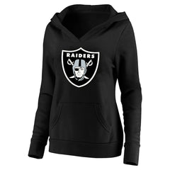 Maxx Crosby Las Vegas Raiders Women's Plus Size Player Name & Number V-Neck Pullover Hoodie - Black Hoodies