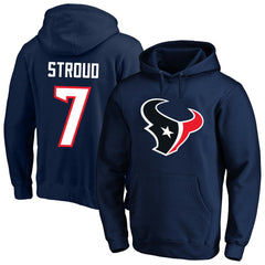 C.J. Stroud Houston Texans Big & Tall Name & Number Fleece Pullover Hoodie - Navy Hoodies