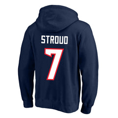 C.J. Stroud Houston Texans Big & Tall Name & Number Fleece Pullover Hoodie - Navy Hoodies