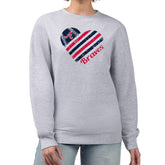 Atlanta Braves G-III 4Her by Carl Banks Women's Heart Logo Fleece Pullover Sweatshirt - Heather Gray Pullover
