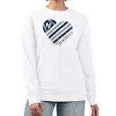 New York Yankees G-III 4Her by Carl Banks Women's Heart Logo Fleece Pullover Sweatshirt - White Pullover