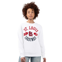 St. Louis Cardinals G-III 4Her by Carl Banks Women's Team Logo Fleece Pullover Sweatshirt - White Pullover