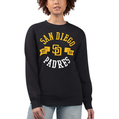 San Diego Padres G-III 4Her by Carl Banks Women's Team Logo Fleece Pullover Sweatshirt - Black Pullover
