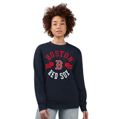 Boston Red Sox G-III 4Her by Carl Banks Women's Team Logo Fleece Pullover Sweatshirt - Navy Pullover
