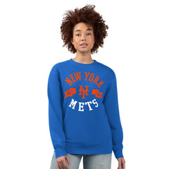New York Mets G-III 4Her by Carl Banks Women's Team Logo Fleece Pullover Sweatshirt - Royal Pullover