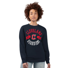 Cleveland Guardians G-III 4Her by Carl Banks Women's Team Logo Fleece Pullover Sweatshirt - Navy Pullover
