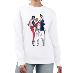 Cleveland Guardians G-III 4Her by Carl Banks Women's Baseball Girls Fleece Pullover Sweatshirt - White Pullover