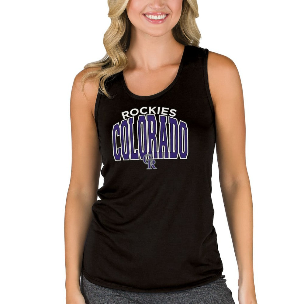 Colorado Rockies Concepts Sport Women's Marathon Racerback Tank Top - Black Tanks