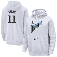 Trae Young Atlanta Hawks 2024/25 Name & Number Pullover Hoodie White - Nike