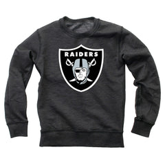 Las Vegas Raiders Wes & Willy Youth Reversible Fleece Pullover Sweatshirt - Black Pullover