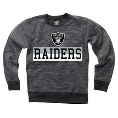 Las Vegas Raiders Wes & Willy Youth Reversible Fleece Pullover Sweatshirt - Black Pullover