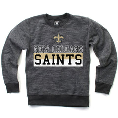 New Orleans Saints Wes & Willy Youth Reversible Fleece Pullover Sweatshirt - Black Pullover