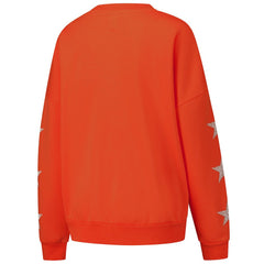 Cleveland Browns Gameday Couture Women's Rhinestone Star Sleeve Settle the Score Oversized Pullover Sweatshirt - Orange Pullover