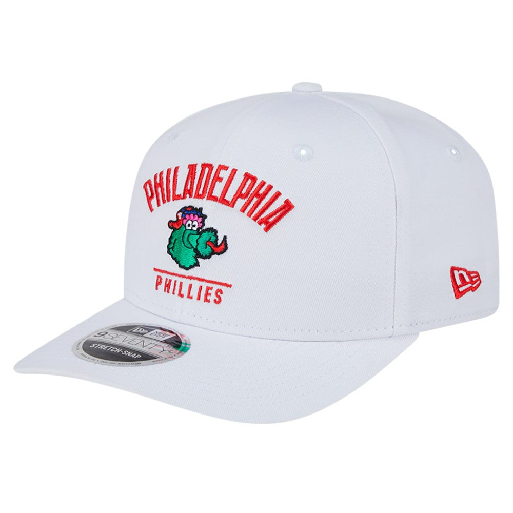 Philadelphia Phillies New Era City Arch Phanatic 9SEVENTY Stretch-Snap Adjustable Hat - White Hats