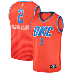 Shai Gilgeous-Alexander Oklahoma City Thunder Fast Break Player Jersey Statement Edition Orange - Fanatics