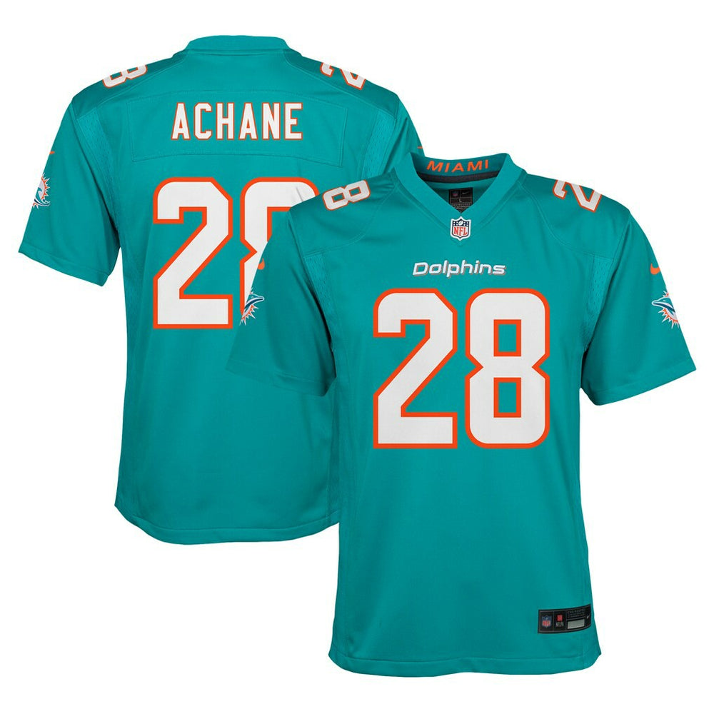 De’Von Achane Miami Dolphins Youth Game Jersey - Aqua Jerseys