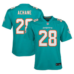 De’Von Achane Miami Dolphins Youth Game Jersey - Aqua Jerseys