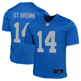 Amon-Ra St. Brown Detroit Lions Youth Game Jersey - Blue Jerseys