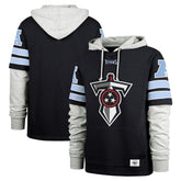Tennessee Titans '47 Double Header Blitz Cornerback Pullover Hoodie - Navy Hoodies